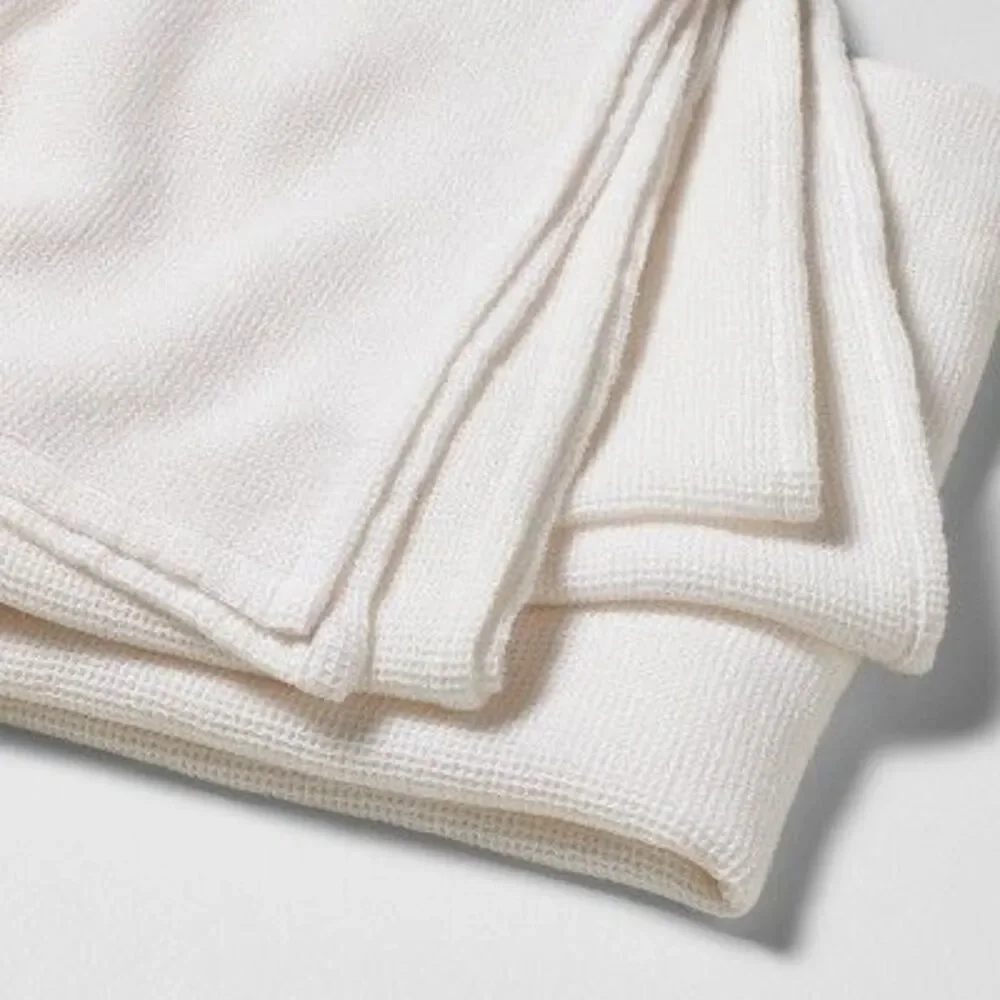Casaluna - King Micro Waffle Bed Blanket White - Casaluna White